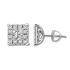 Thumbnail Image 0 of Diamond Earrings 1/4 ct tw Princess/Round 10K White Gold