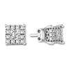 Thumbnail Image 1 of Diamond Earrings 1/4 ct tw Princess/Round 10K White Gold