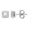 Thumbnail Image 1 of Diamond Earrings 1/5 ct tw Baguette/Round 10K White Gold