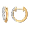 Thumbnail Image 0 of Diamond Hoop Earrings 1/4 ct tw Round 14K Yellow Gold