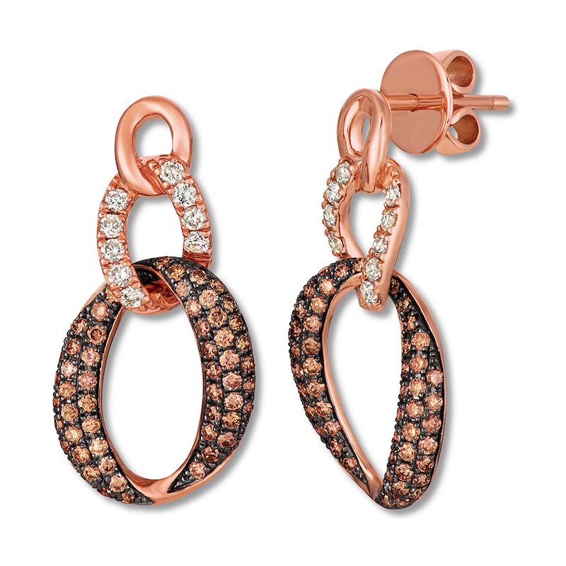 Main Image 1 of Le Vian Diamond Earrings 1-1/8 carats tw 14K Strawberry Gold
