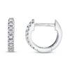 Thumbnail Image 1 of Shy Creation Hoop Earrings Diamond Accents 14K White Gold SC22003982V3
