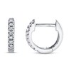 Thumbnail Image 2 of Shy Creation Hoop Earrings 1/20 ct tw 14K White Gold SC22003982V3