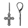 Thumbnail Image 1 of House of Virtruve Diamond Dangle Earrings 1/2 ct tw Round Black Ruthenium-Plated Sterling Silver