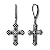 Thumbnail Image 2 of House of Virtruve Diamond Dangle Earrings 1/2 ct tw Round Black Ruthenium-Plated Sterling Silver