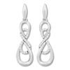 Diamond Infinity Earrings 1/6 ct tw Sterling Silver
