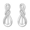 Thumbnail Image 1 of Infinity Earring Climbers 1/20 ct tw Diamonds Sterling Silver