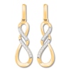 Thumbnail Image 2 of Diamond Infinity Earrings 1/20 ct tw 10K Yellow Gold