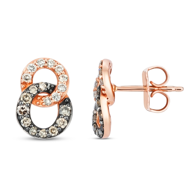 Main Image 2 of Le Vian Chocolate Diamond Earrings 3/8 carat tw 14K Gold