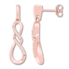 Thumbnail Image 1 of Diamond Infinity Earrings 1/20 ct tw 10K Rose Gold