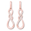 Thumbnail Image 2 of Diamond Infinity Earrings 1/20 ct tw 10K Rose Gold