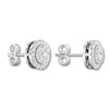 Thumbnail Image 3 of Diamond Stud Earrings 1/2 carat tw Round 10K White Gold