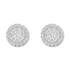 Thumbnail Image 3 of Diamond Stud Earrings 1/2 carat tw Round 10K White Gold