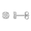 Thumbnail Image 0 of Round & Baguette Diamond Earrings 1/4 Carat tw 10K White Gold