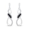 Diamond Infinity Earrings 1/3 ct tw Sterling Silver
