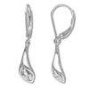 Calla Lily Earrings with Diamonds Sterling Silver