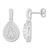 Thumbnail Image 1 of Diamond Teardrop Earrings 3/4 ct tw Round-cut Sterling Silver