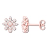 Thumbnail Image 1 of Diamond Flower Earrings 3/8 ct tw Round-cut 10K Rose Gold