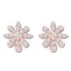 Thumbnail Image 2 of Diamond Flower Earrings 3/8 ct tw Round-cut 10K Rose Gold