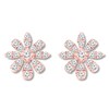 Thumbnail Image 1 of Diamond Flower Earrings 3/8 ct tw Round-cut 10K Rose Gold