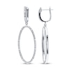 Thumbnail Image 1 of Diamond Dangle Earrings 1/10 ct tw Round-cut Sterling Silver