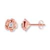 Thumbnail Image 0 of Diamond Flower Earrings 1/5 ct tw Round-cut 10K Rose Gold