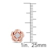Thumbnail Image 2 of Diamond Flower Earrings 1/5 ct tw Round-cut 10K Rose Gold