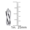 Thumbnail Image 1 of Diamond Hoop Earrings 1/4 ct tw Black/White Sterling Silver