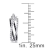 Thumbnail Image 2 of Diamond Hoop Earrings 1/4 ct tw Black/White Sterling Silver