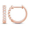 Diamond Hoop Earrings 1/8 ct tw Round-cut 10K Rose Gold