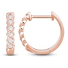 Thumbnail Image 1 of Diamond Hoop Earrings 1/8 ct tw Round 10K Rose Gold