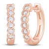 Thumbnail Image 1 of Diamond Hoop Earrings 1/8 ct tw Round 10K Rose Gold