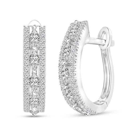 Jared The Galleria Of JewelryJared Diamond Hoop Earrings 5/8 ct tw