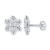 Thumbnail Image 1 of Snowflake Earrings 1/20 ct tw Diamonds Sterling Silver