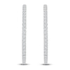 Thumbnail Image 2 of Diamond Hoop Earrings 2 ct tw Round 14K White Gold