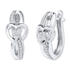 Thumbnail Image 0 of Heart Hoop Earrings 1/15 ct tw Diamonds Sterling Silver