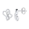 Heart & Infinity Earrings 1/20 ct tw Diamonds Sterling Silver