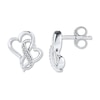 Thumbnail Image 1 of Heart & Infinity Earrings 1/20 ct tw Diamonds Sterling Silver