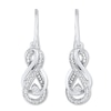 Thumbnail Image 0 of Diamond Infinity Earrings 1/15 ct tw Round-cut Sterling Silver