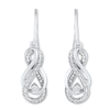 Thumbnail Image 1 of Diamond Infinity Earrings 1/15 ct tw Round-cut Sterling Silver