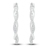 Thumbnail Image 1 of Diamond Hoop Earrings 1/8 ct tw Round-cut Sterling Silver