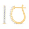 Thumbnail Image 1 of Diamond Hoop Earrings 1/4 ct tw Round 10K Yellow Gold
