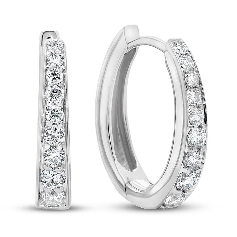 Main Image 1 of Diamond Earrings 1/2 ct tw Round 10K White Gold