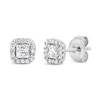 Thumbnail Image 0 of Diamond Stud Earrings 1/2 ct tw Princess/Round 10K White Gold