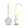 Thumbnail Image 2 of Diamond Dangle Earrings 1 ct tw Round 14K Yellow Gold