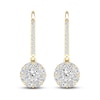 Thumbnail Image 3 of Diamond Dangle Earrings 1 ct tw Round 14K Yellow Gold