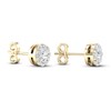 Thumbnail Image 3 of Diamond Stud Earrings 1/2 ct tw Round 10K Yellow Gold