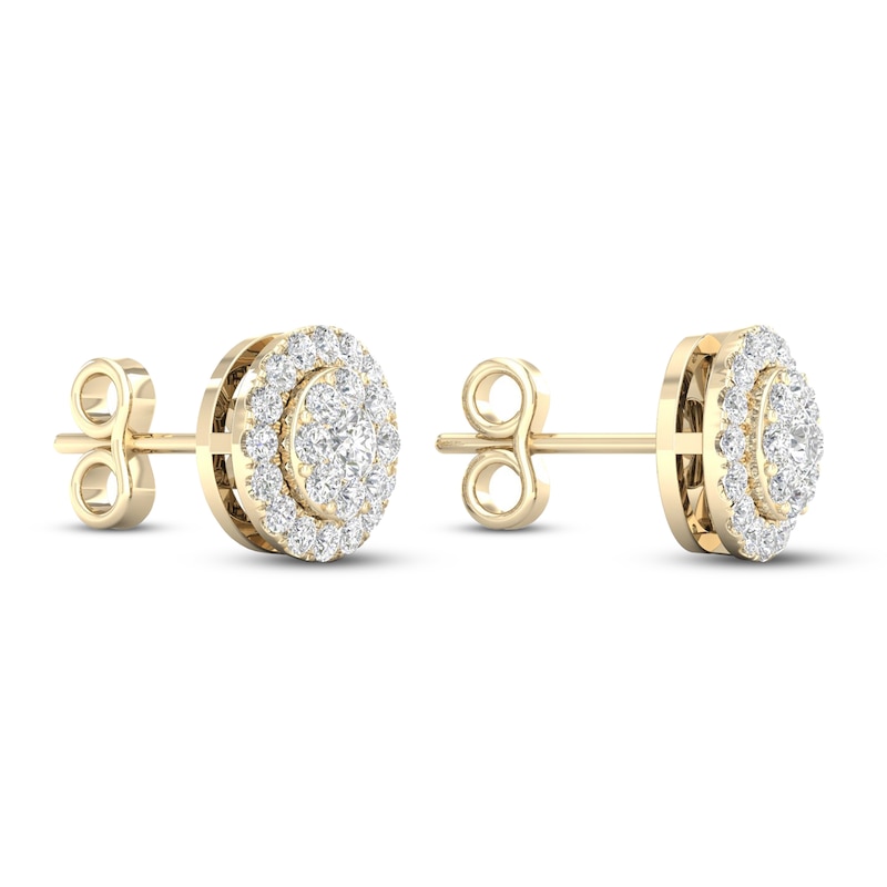 1/2 ct tw Diamond Stud Earrings in 10K Yellow Gold