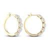 Thumbnail Image 2 of Diamond Hoop Earrings 2 ct tw Round 14K Yellow Gold