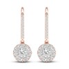 Thumbnail Image 3 of Diamond Earrings 1 ct tw Round 14K Rose Gold